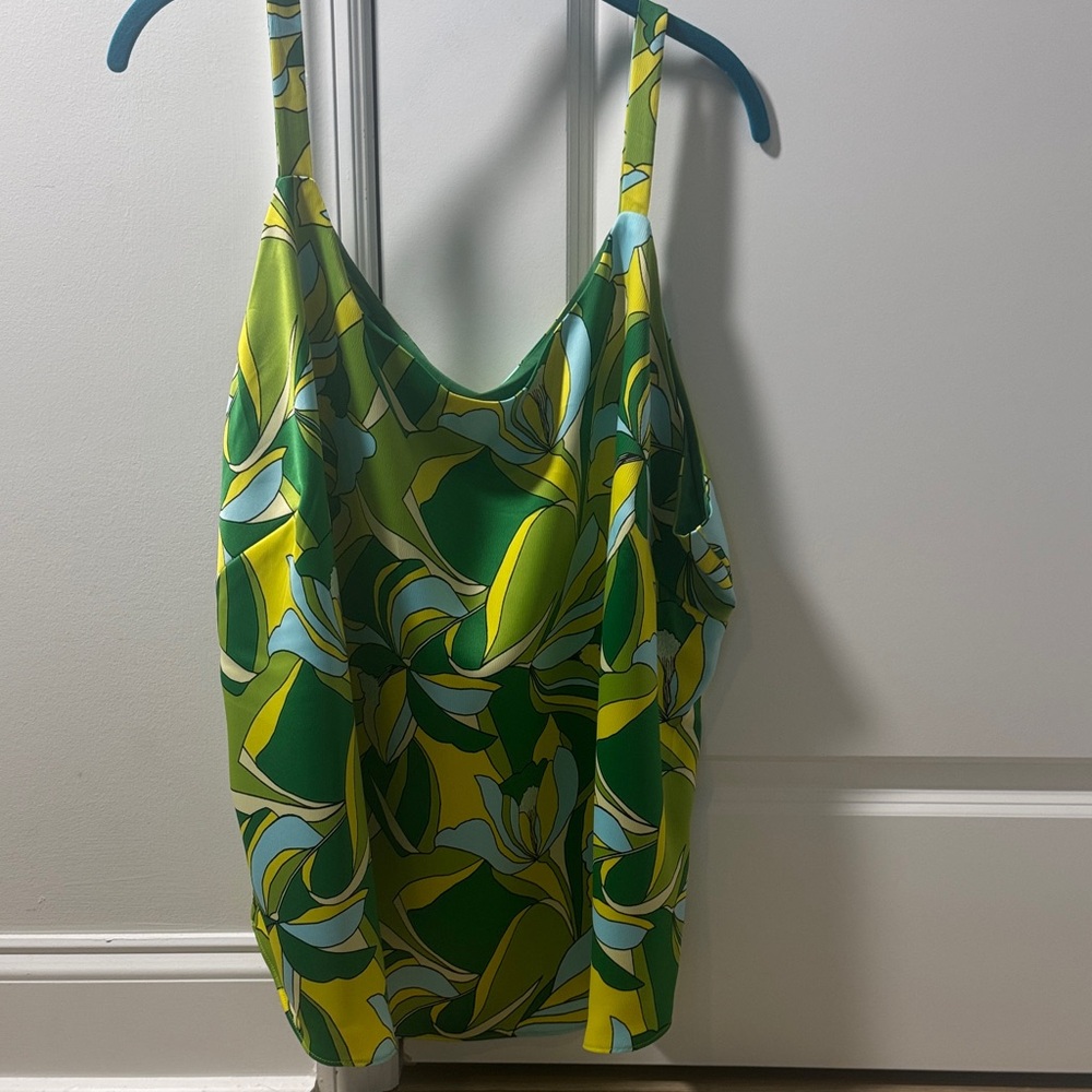 Vibrant Green and Yellow Women's Top